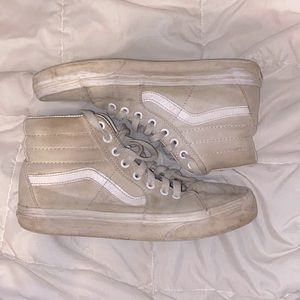 Old vans off the wall white high tops.